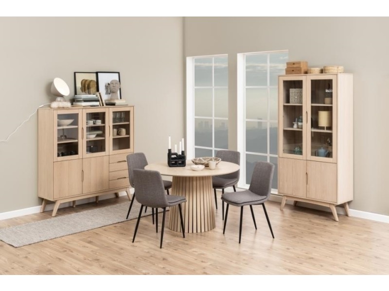 Krzesło Becca szare tkanina Basel 34FR - ACTONA